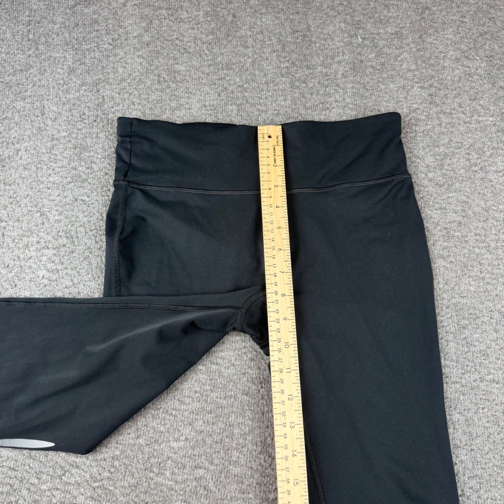 Under Armour Capri Leggings Women's Small Black Mesh Hem Zipper Pocket Running - Picture 7 of 8
